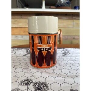 Thermos King-Seeley Vintage - 7063 - Orange and Brown - 10 oz  hot or cold 1971